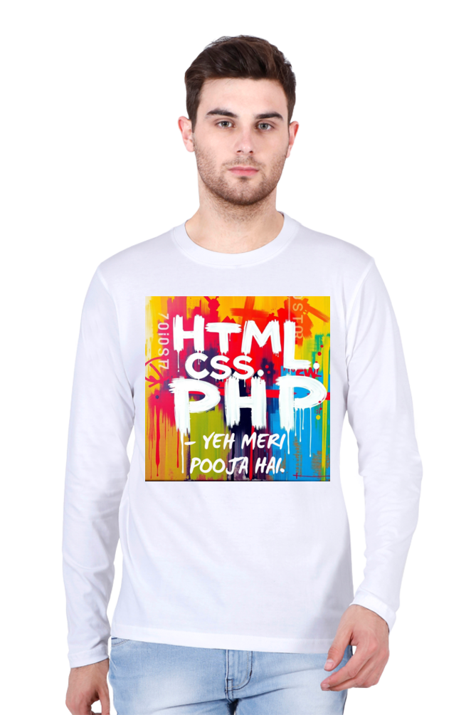 HTML CSS & PHP - YEH MERI POOJA HAI | Round Neck Full Sleeves