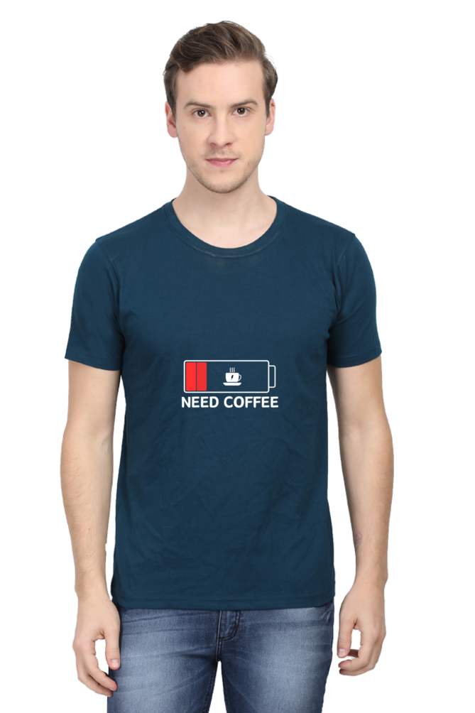 Coder's Special: Need Coffee T-Shirt - Classic Round Neck Half Sleeves