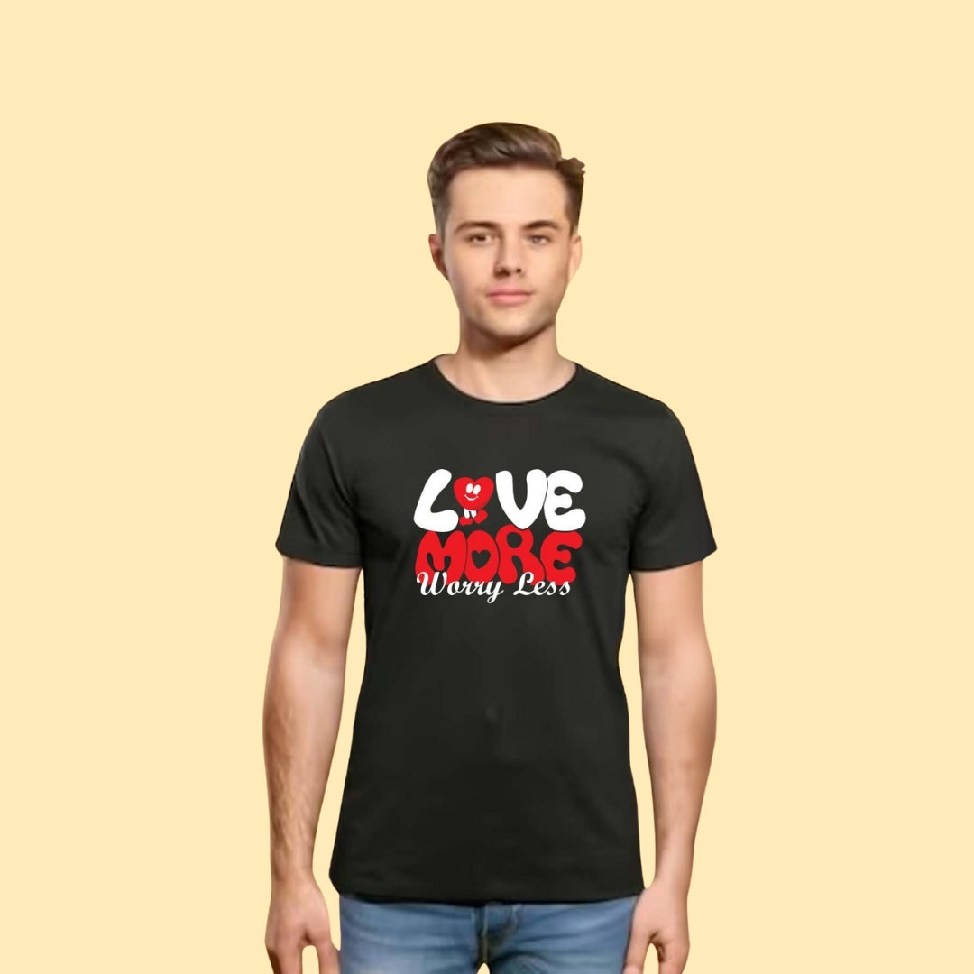 Love More Worry Less Tee For Female
