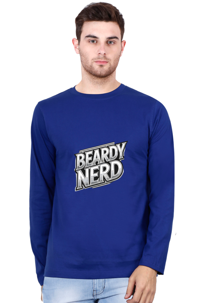 Beardy Nerd | Round Neck Full Sleeves