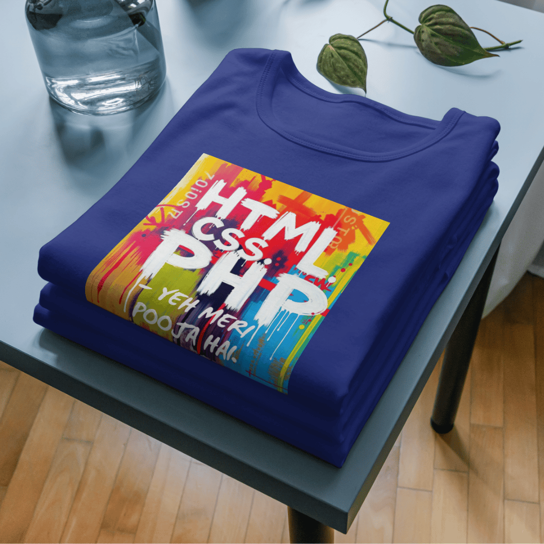 HTML CSS & PHP - YEH MERI POOJA HAI | Round Neck Full Sleeves